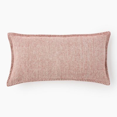 Coussin chambray, point cheval bleu, 35x70cm, 100% coton MONOPRIX