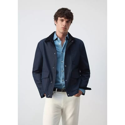 Veste en mélange coton déperlante MANGO MAN
