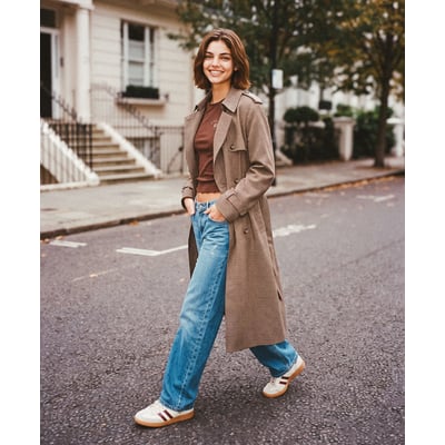 Trench-coat à micro-carreaux SUPERDRY