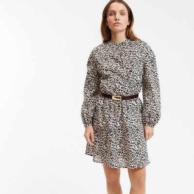 Abito svasato con stampa animalier, corto LA REDOUTE COLLECTIONS