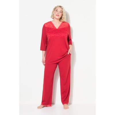 Pyjama avec empiècement en dentelle ULLA POPKEN