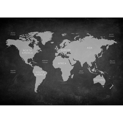 Tableau mural black world map CEANOTHE
