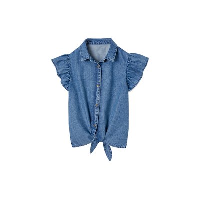 Blouse en denim avec nouette VERTBAUDET