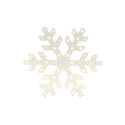 Flocon De Neige Bois Blanc Led Blanc Chaud A Pile A Suspendre MILLUMINE