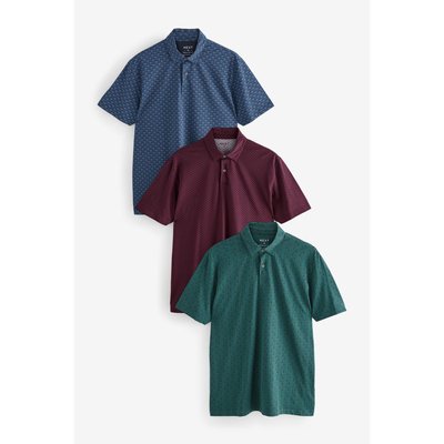 Polos en jersey à manches courtes, lot de 3 NEXT