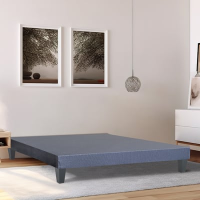 Sommier en bois Tapissier Kit 160x200 cm Coloris Gris ciment Livré en kit BELLECOUR