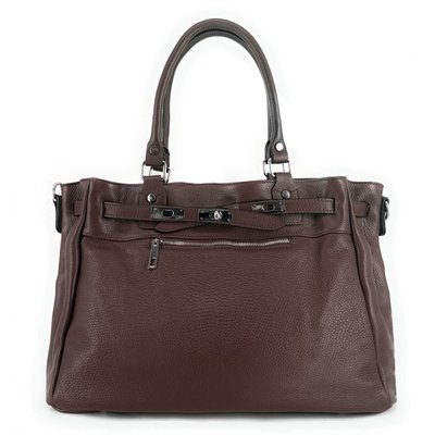 Sac cabas en cuir grainé JANET SILVER OH MY BAG