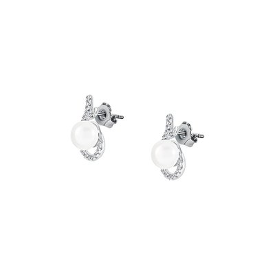 Boucles d'oreilles en argent 925 et perle PERLE DE NUIT
