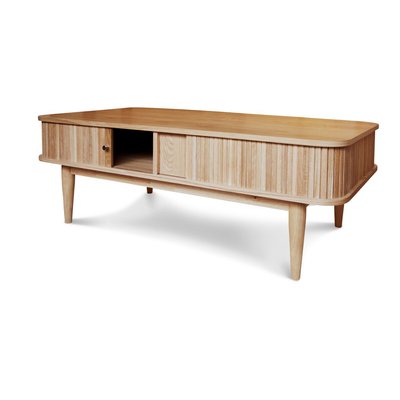 Table basse à rideaux en chêne RITZ PRODUIT INTERIEUR BRUT