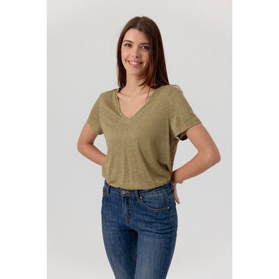 T-shirt en lin col V coupe fluide DARLA ARTLOVE