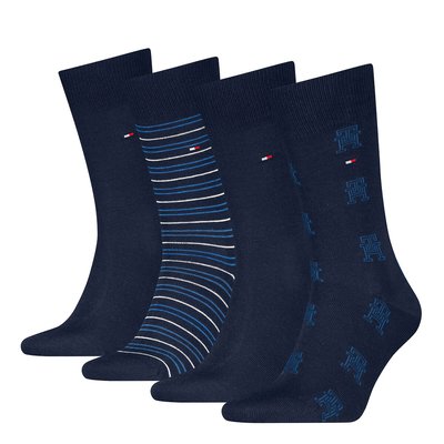 Lote de 4 pares de meias altas TOMMY HILFIGER