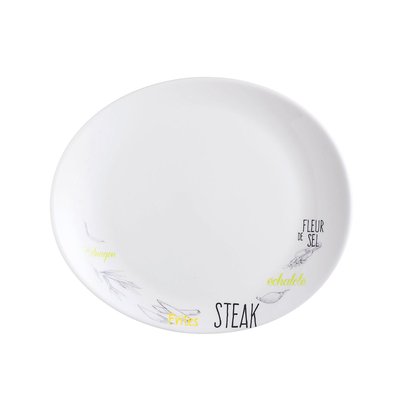 Assiette à steak blanche décorée 30 cm Friend's Time - Luminarc LUMINARC