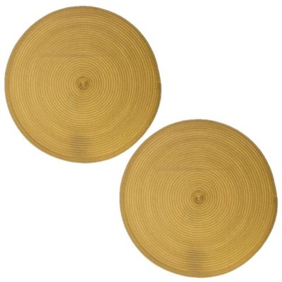 Lot de 2 sets de table Tressés Ronds - Diam. 38 cm - Noir SECRET DE GOURMET