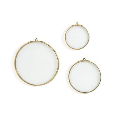 Set van 3 ronde kaders in messing, Uyova LA REDOUTE INTERIEURS