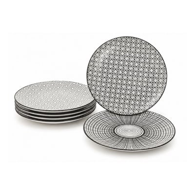 Lot de 6 grandes assiettes, KOMAE ARTIME
