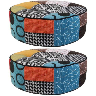Pouf rond patchwork 50 cm (Lot de 2) CMP