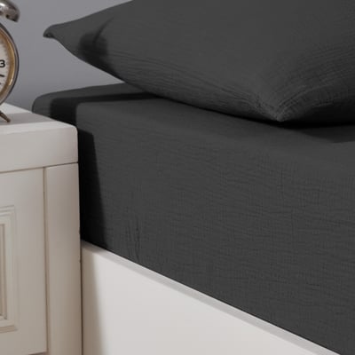 Drap housse en gaze de coton bonnet 30 cm LOFT SENSEI MAISON