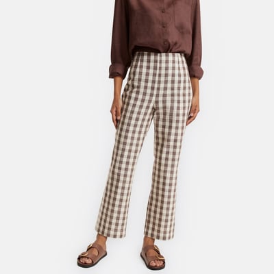Pantalon bootcut 7/8 ème imprimé vichy  LA REDOUTE COLLECTIONS