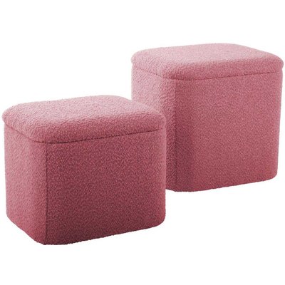 Pouf en tissu bouclette Ada LEITMOTIV