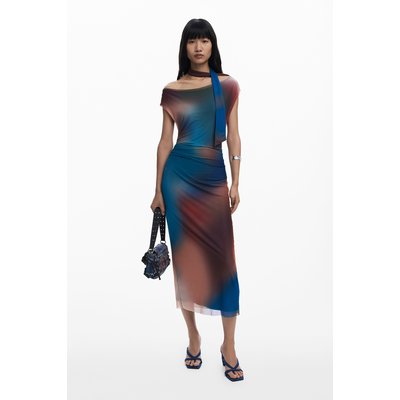 Robe drapée à encolure irrégulière DESIGUAL