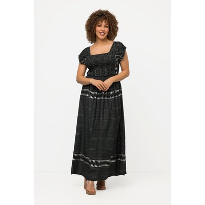 Robe maxi smockée, rayures, silhouette en A ULLA POPKEN