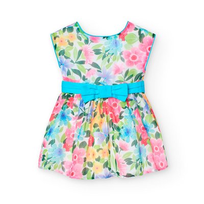 Robe avec imprimé fleurs et nœud décoratif BOBOLI