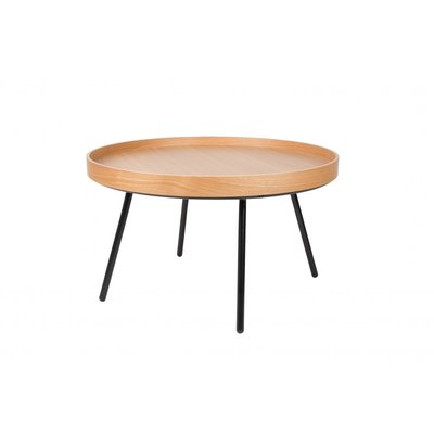 Table basse Oak Tray à plateau mobile 78 cm de diamètre ZUIVER