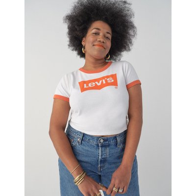T shirt levis femme bleu blanc rouge store