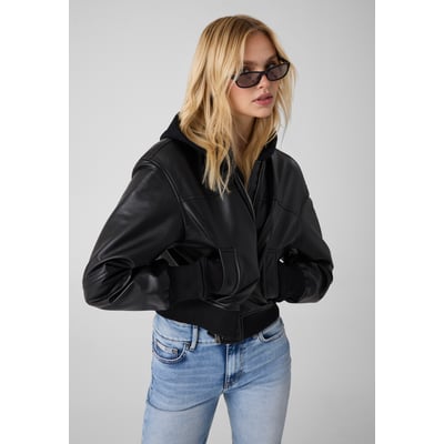 Veste Bomber En Cuir Synthétique GUESS