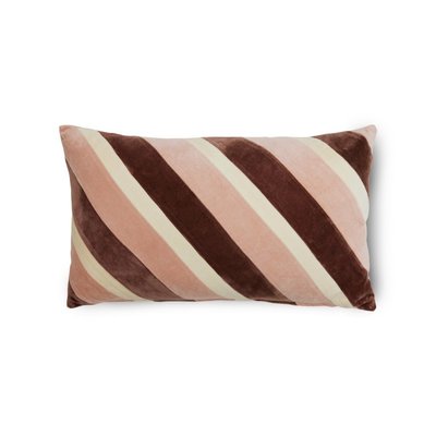 Coussin de salon rayé velours HKLIVING
