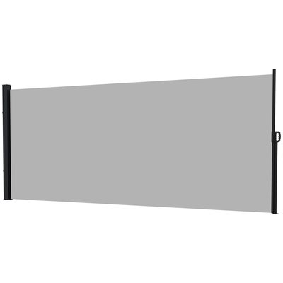 Store latéral brise-vue paravent rétractable de jardin 3 x 2 m gris clair OUTSUNNY