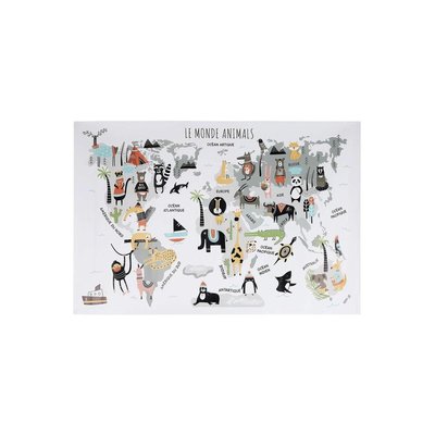 Sticker mural Mappemonde 90x60 cm CMP