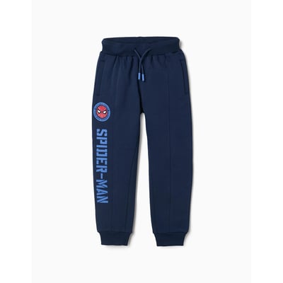 Pantalon de jogging en coton peigné avec imprimé Spider-Man et cordon ZIPPY