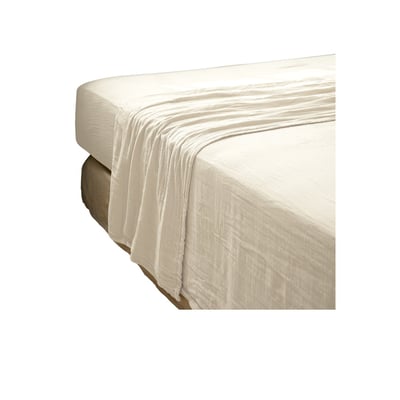 Drap plat double gaze de coton Gaia EDEN