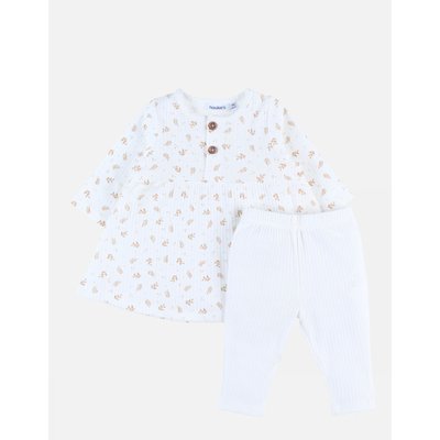 Ensemble robe legging Floral caramel - 1 mois NOUKIE'S
