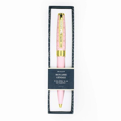 Stylo à bille personnalisé MON AMIE GÉNIALE DRAEGER PARIS