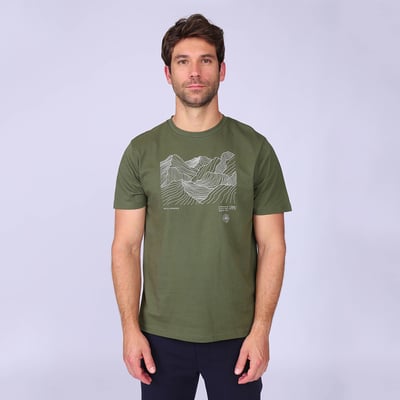 T-shirt imprimé montagne MISE AU GREEN