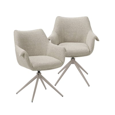 Lot de 2 chaises en tissu FLORINE MADE IN MEUBLES 
