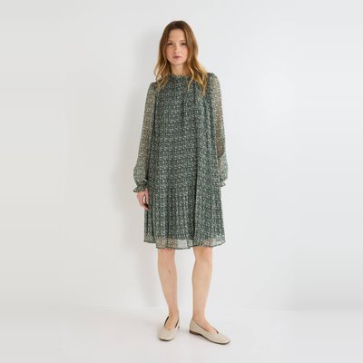 Robe courte plissée imprimée contenant du polyester recyclé MONOPRIX