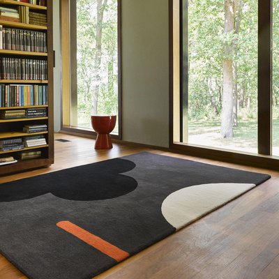 Tapis salon et chambre fait à la main en laine motif seventies GEOWER UN AMOUR DE TAPIS
