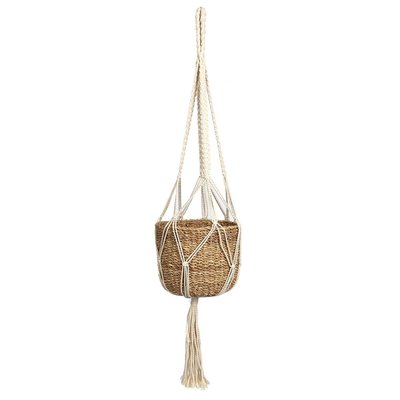 Suspension Macramé Porte Plantes En Algue Marine 120 DECORATIE