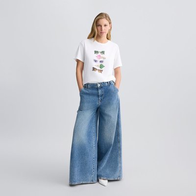T-shirt avec imprimé et strass LIU JO