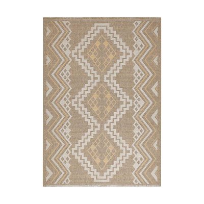 Tapis intérieur extérieur aspect jute jaune Tijuana 9054 90 x 67 cm JARDINDECO