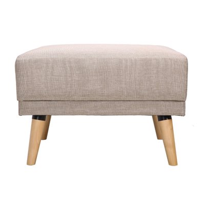 Pouf repose-pieds scandinave en tissu et bois ULLA MILIBOO