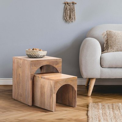 Ziva Arched Mango Wood Side Tables (Set of 2) ÉDITÉ