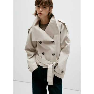 Trench crop double boutonnage MANGO