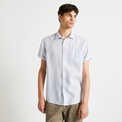 Chemise manches courtes en 100% lin, European Flax MONOPRIX
