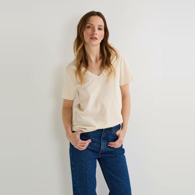 T-shirt manches courtes uni en coton BIO GOTS MONOPRIX