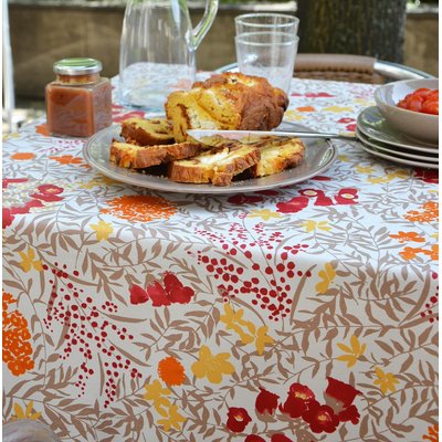 Nappe enduite carrée ou rectangle MIMOSA FLEUR DE SOLEIL