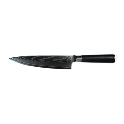 Couteau de chef noir damas 34cm avec étui - "Core" LAGUIOLE CUISSON